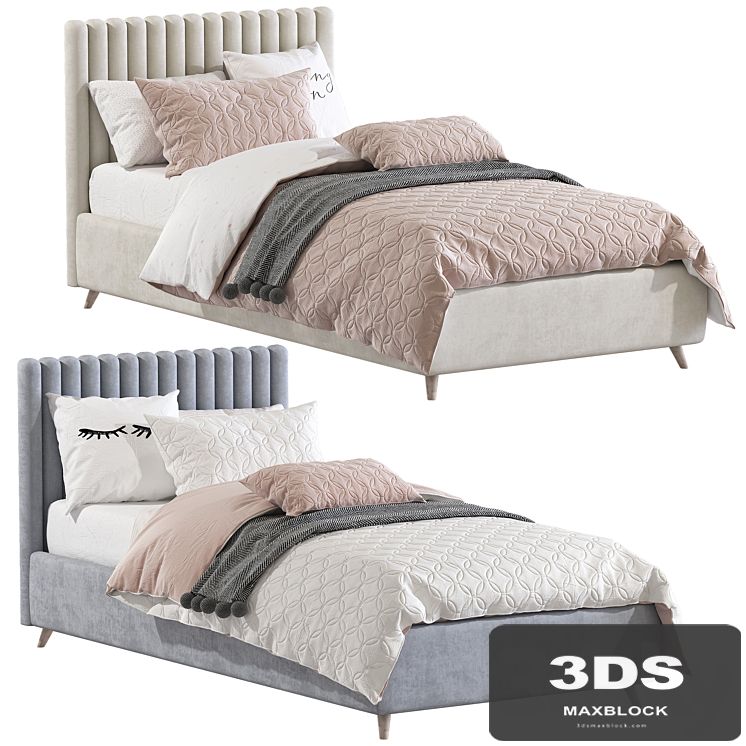 Bed with a soft headboard 7
