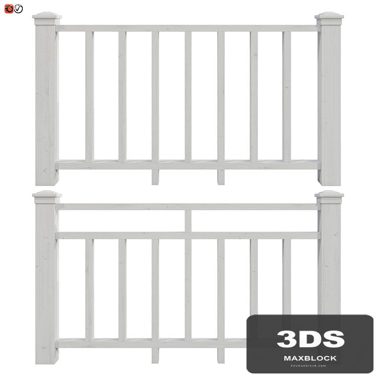 Set of handrails and terrace railing 8