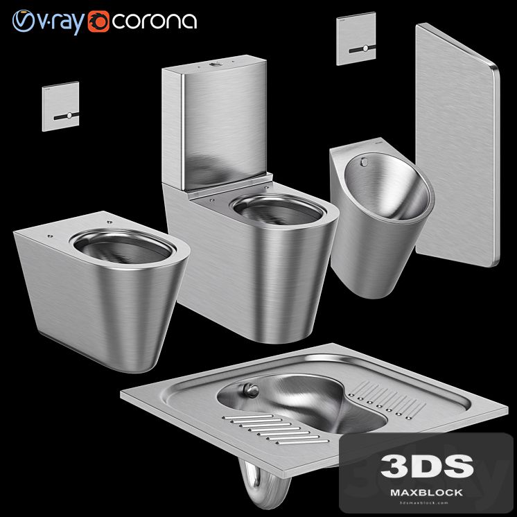 Toilet bowls and urinal for public toilets DELABIE
