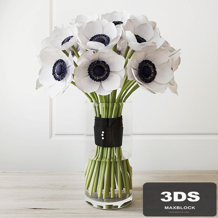 Bouquet (white anemone)