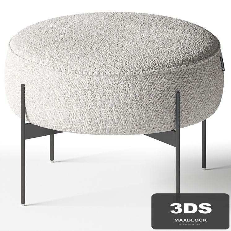 Kardiel - Dot Fabric Ottoman