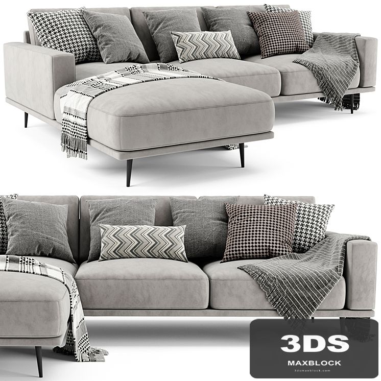 BoConcept Carlton Chaise Longue Sofa