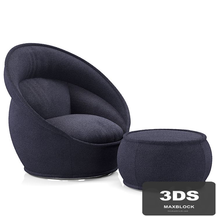 Roche Bobois Coiffe Pivoting Armchair 1