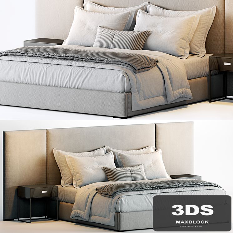 RH Modena Non Tufted Extended Bed