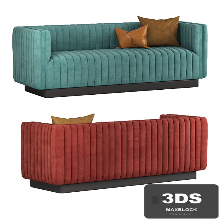 Conjure Tufted Velvet Sofa in Emerald