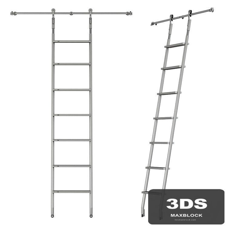 MWE SL.6002.KL Telescoping Rolling Ladder