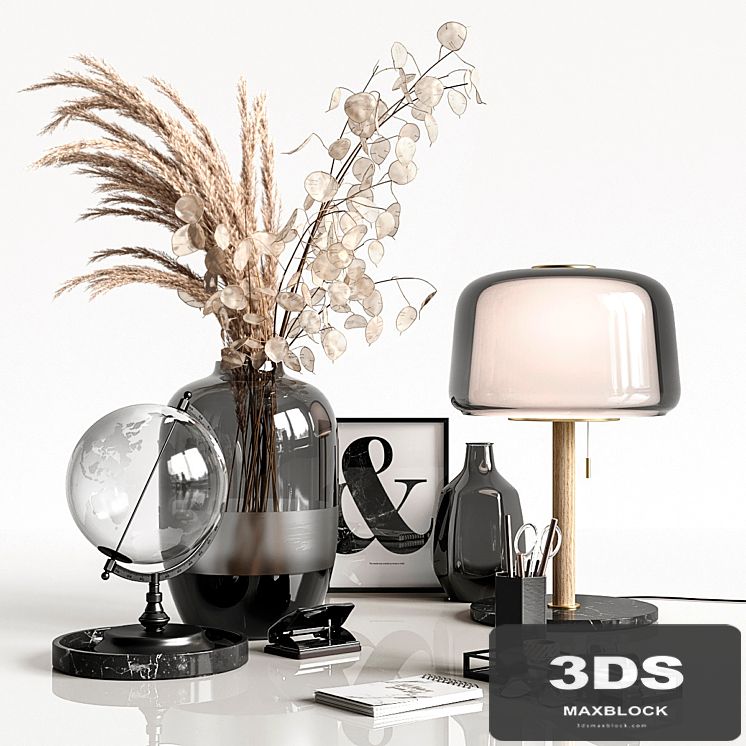 Decorative set in black colors