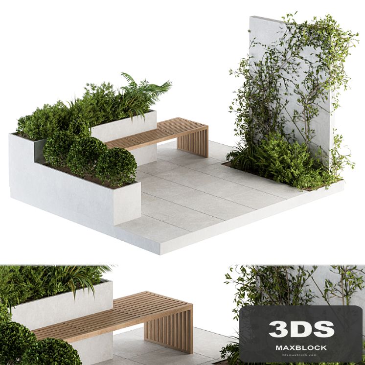 Roof Garden and Landscape Furniture with Pergola 06