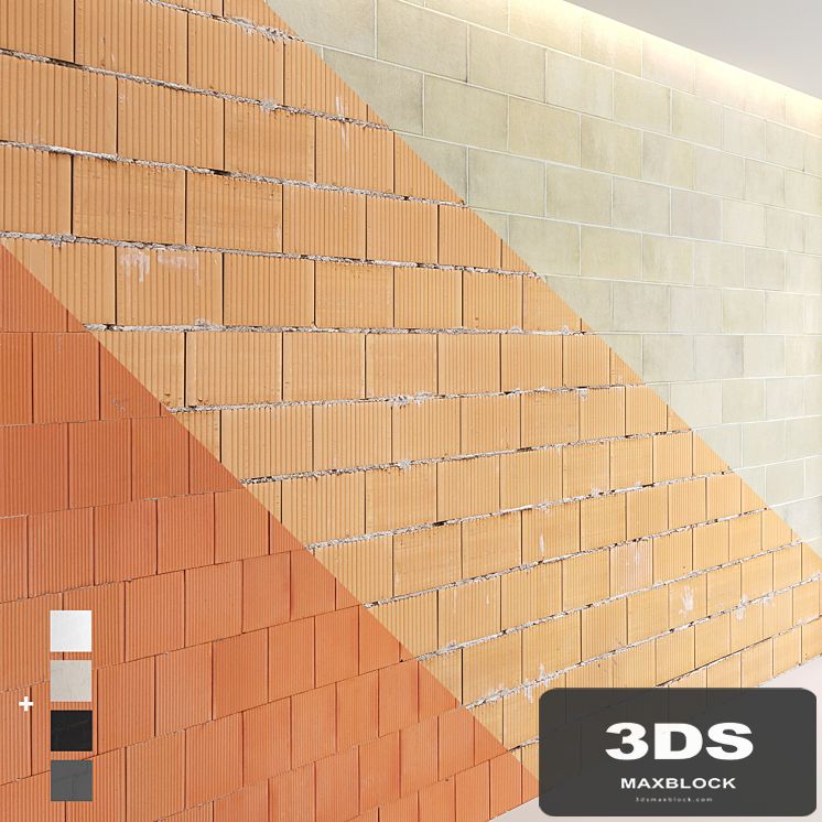 Block wall set 02