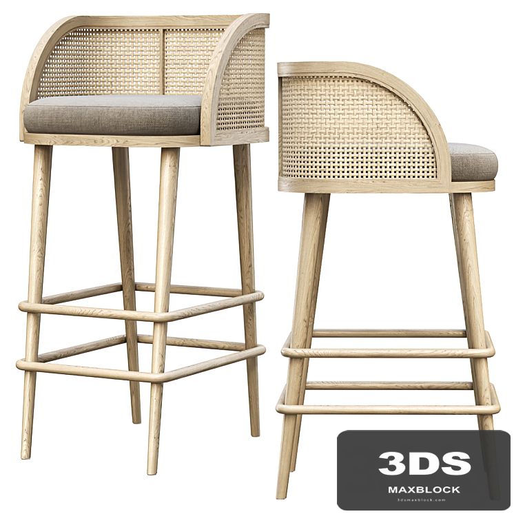 Rimma rattan bar stool DR78 / Rattan bar stool