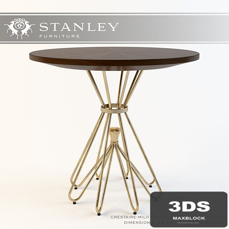Stanley_Crestaire-Milo Round Lamp Table