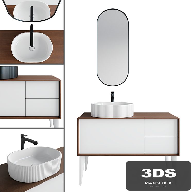 Vento washbasin and cabinet Atollo Kerama Marazzi