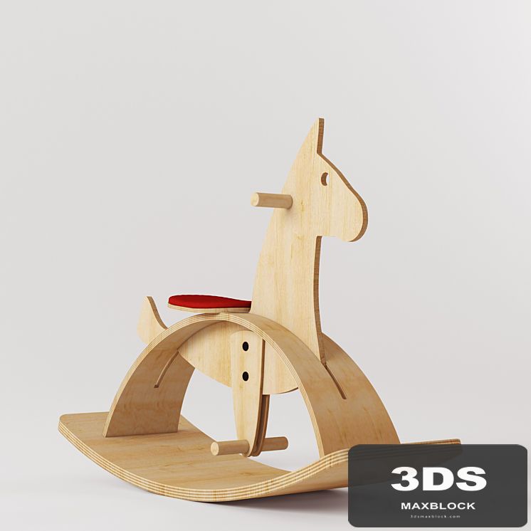 wooden rocking horse