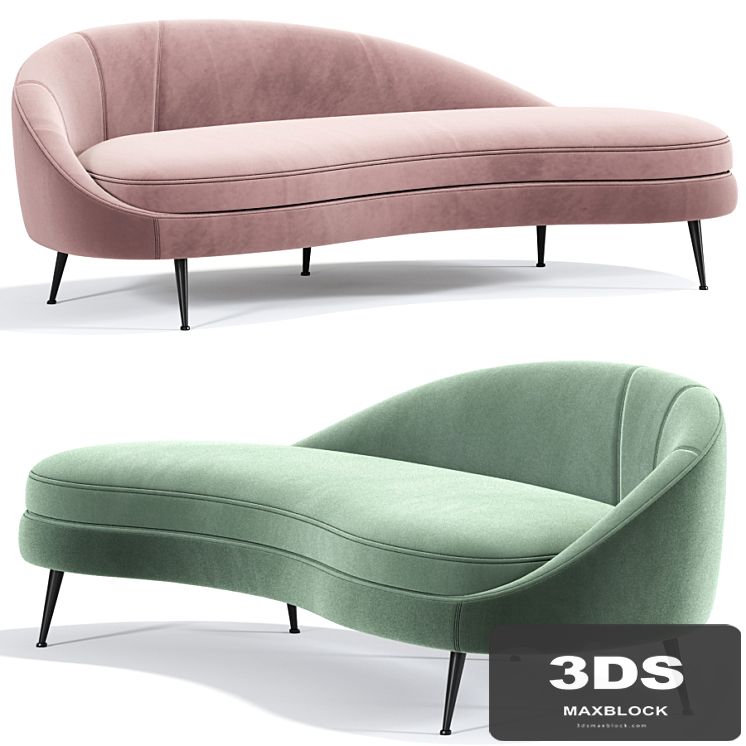 Porto sand curved sofa