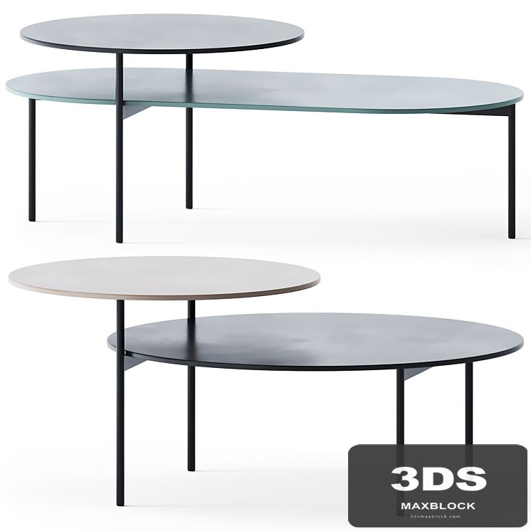 Coffee Table Tavolino KIN-c and KIN-o by Novamobili