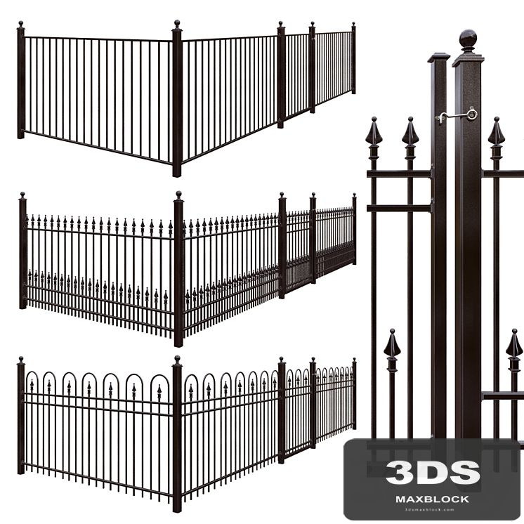 Iron fence set - Hoop and Picket / Puppet Picket / Pool