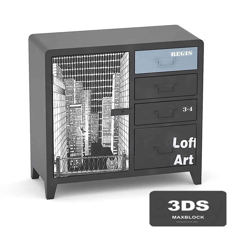 Black &amp; White locker Loft art