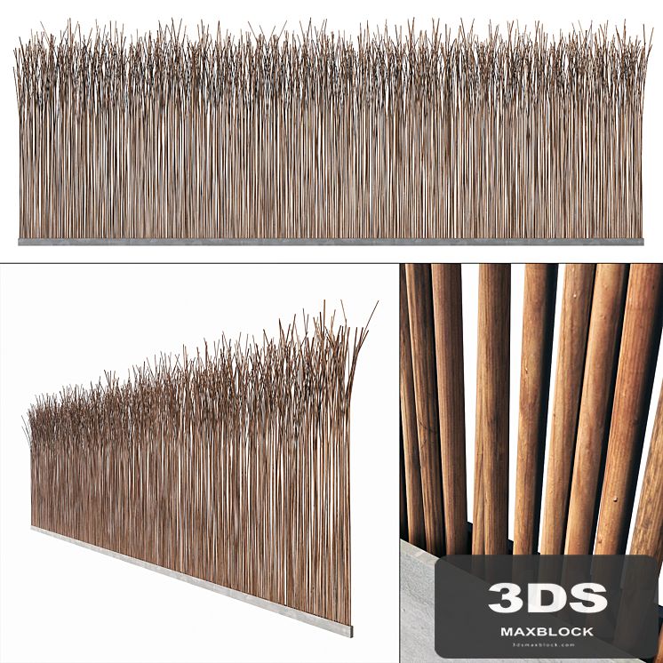 Screen long branch thin decor n5 / Long screen of thin branches No. 5
