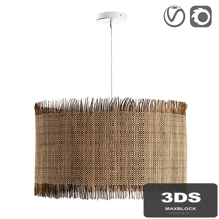 Raffia lamp / shade, Alluzi