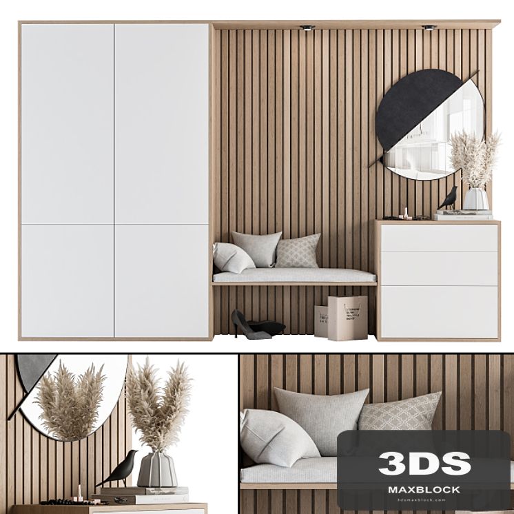 Hallway 10 - White and Wood Set