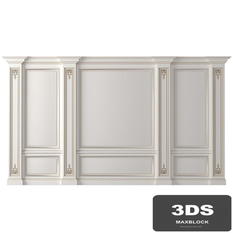 Classic Wall paneling white color