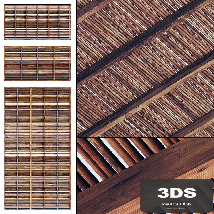 Ceiling thick branch straight n1 / Ceiling of thick straight branches No. 1