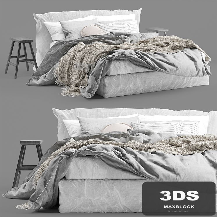 Hale Mercantile Co flax linen bed