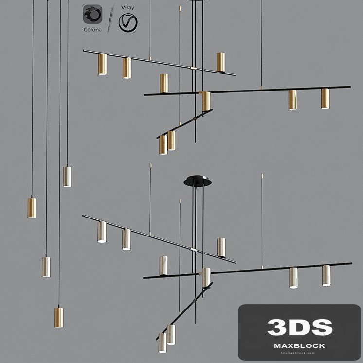 Mid Century Modern Suspension Chandelier Collection