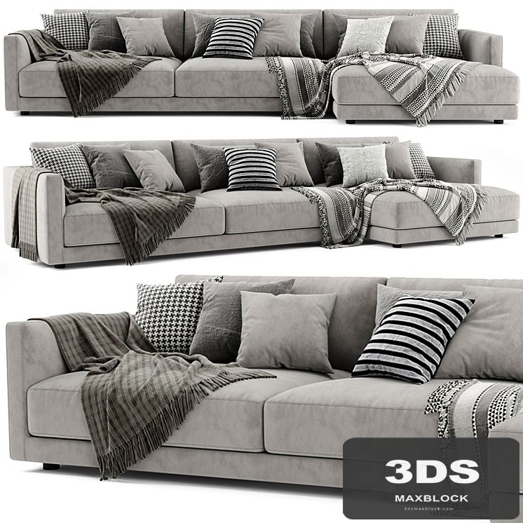Poliform Bristol Chaise Longue Sofa 2