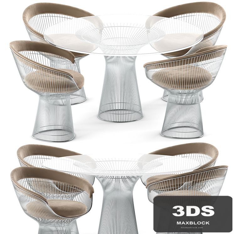 Platner Dining Table & Chair