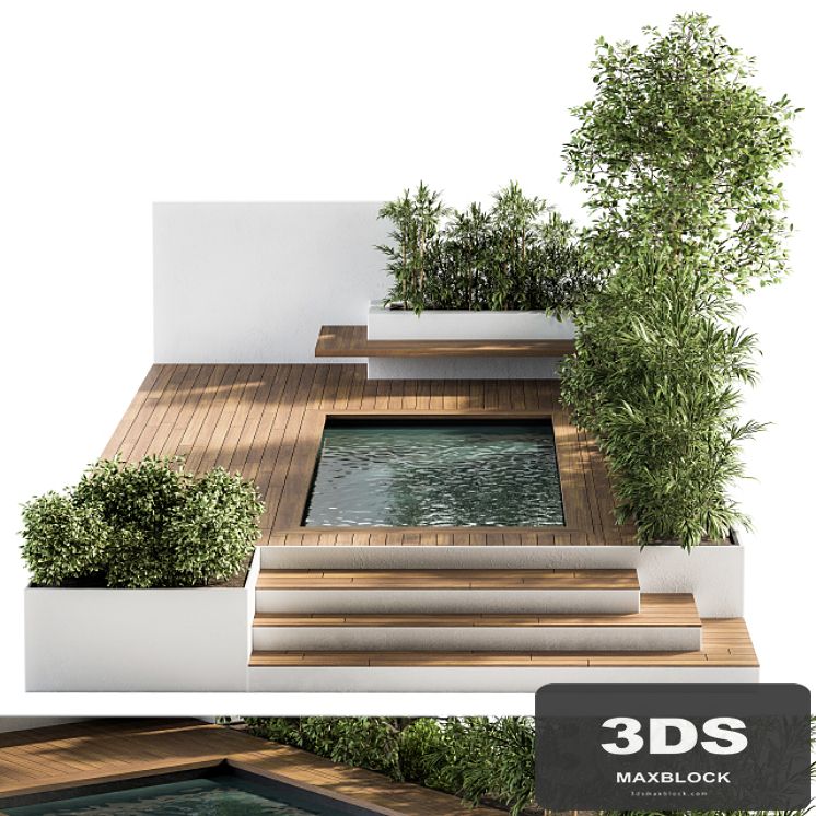 Backyard and Landscape Furniture with Pool 01