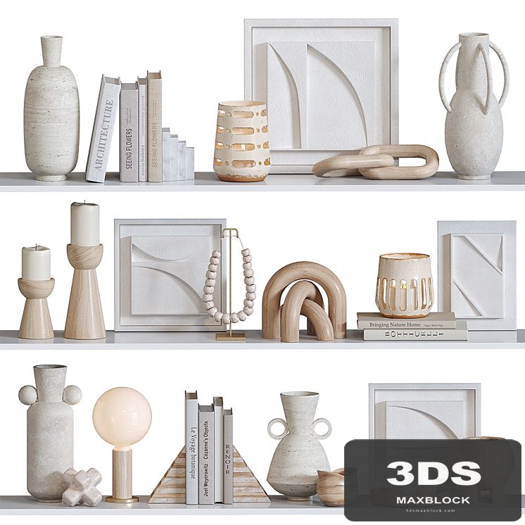 Decorative set for shelves