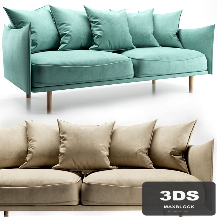 Velight sofa Velvet Light and Barhat Mint from the sofa