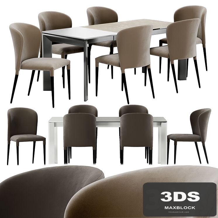 Atta dining table and Avrora chair