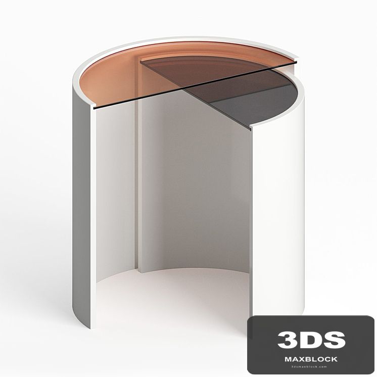 Bower Contour Side Table Set with Glass Tops