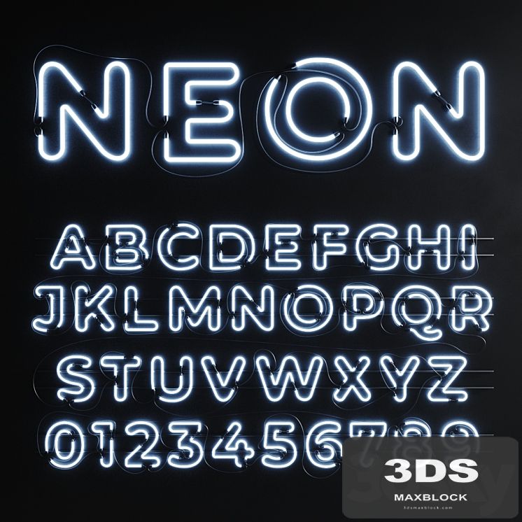 Neon Set 012 Neon Alphabet