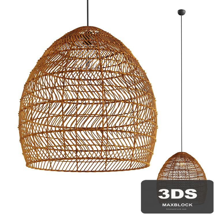 Rattan pendant light