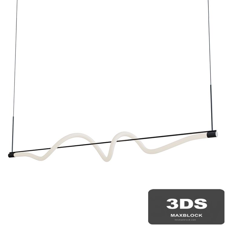 Cursive linear pendant