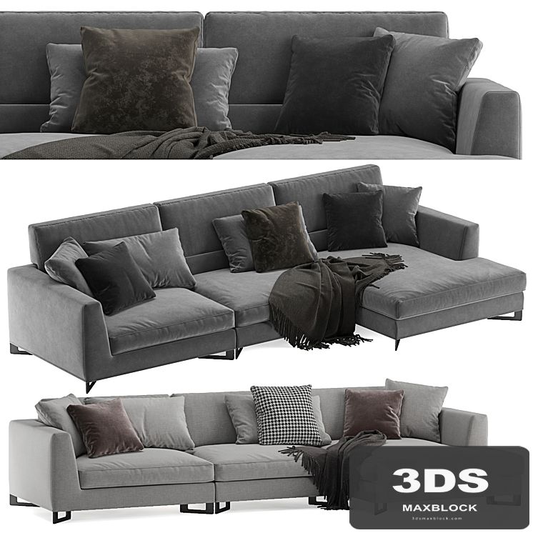 Frigerio Salotti Davis Free L sofa