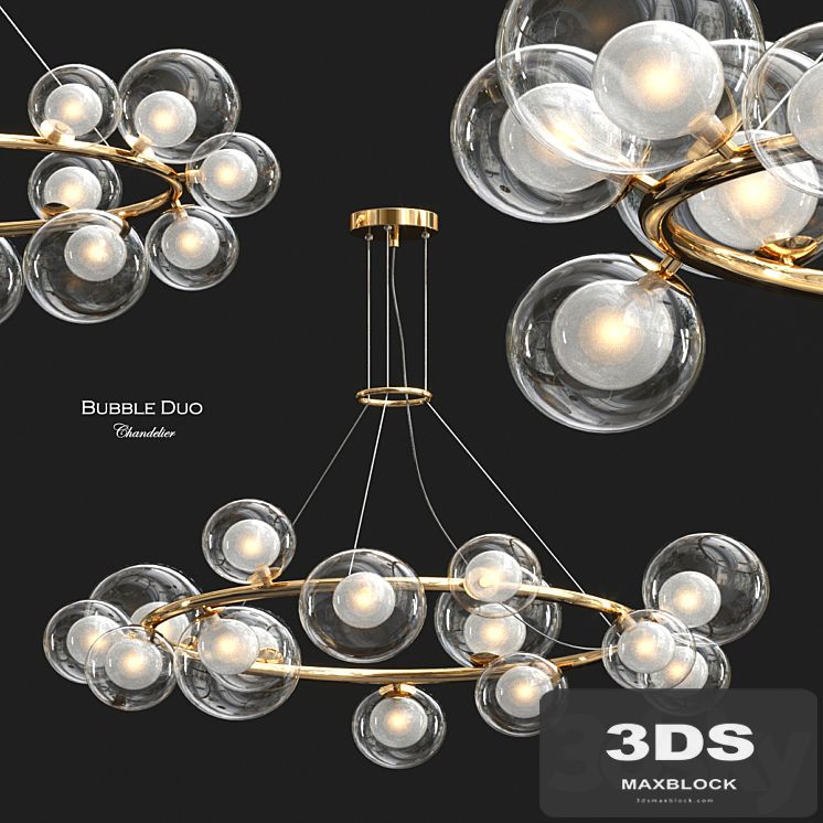 Bubble Duo Chandelier by Freya