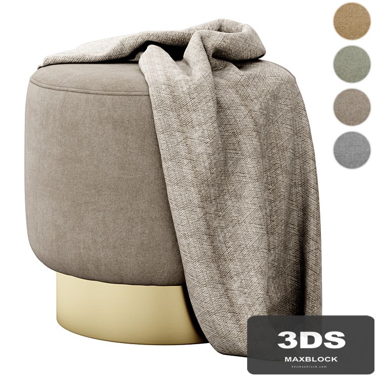 Avalon Ottoman Persimmon by Arteriors Home