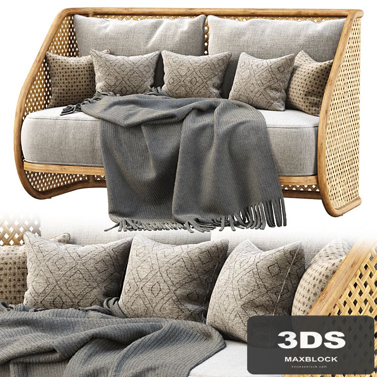 Carry rattan loveseat UE11 / Double rattan sofa