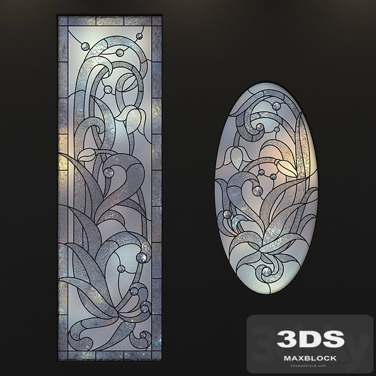 Stained-glass windows, a set of