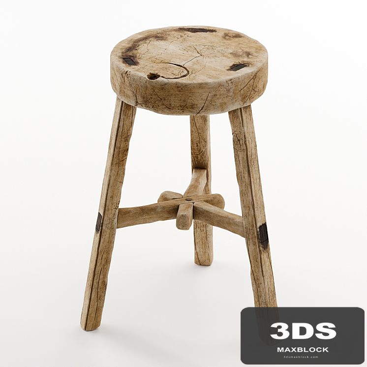 Vintage wooden stool