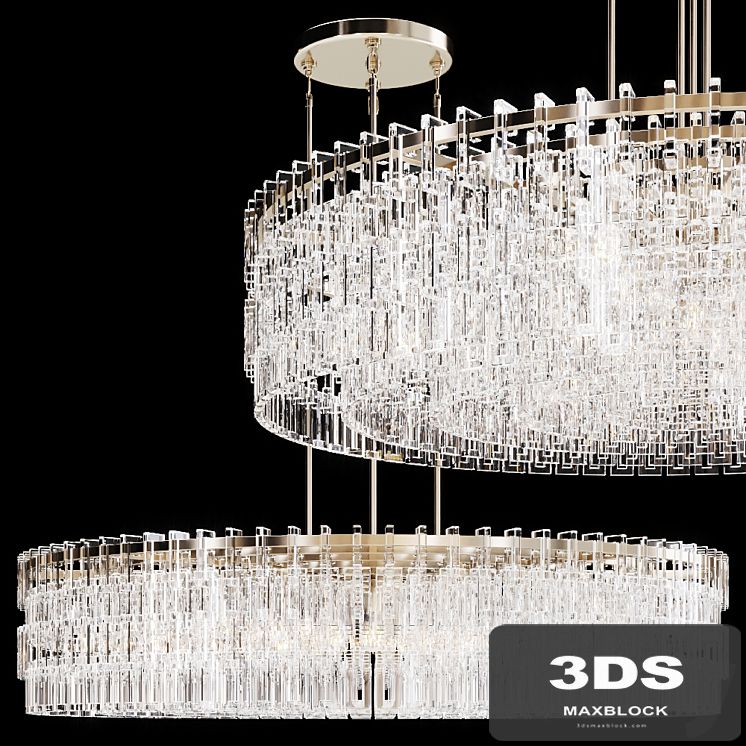 Restoration Hardware MARIGNAN ROUND CHANDELIER 60 Level Nickel