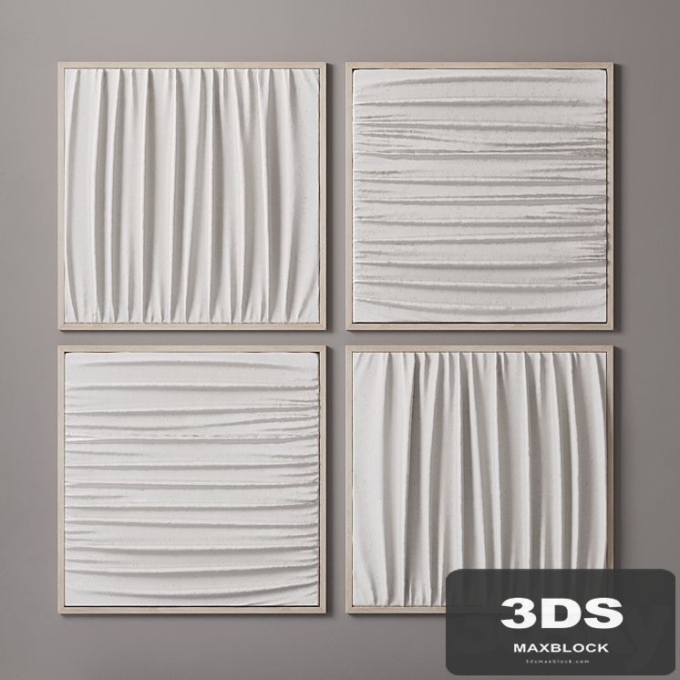 Set of relief paintings
