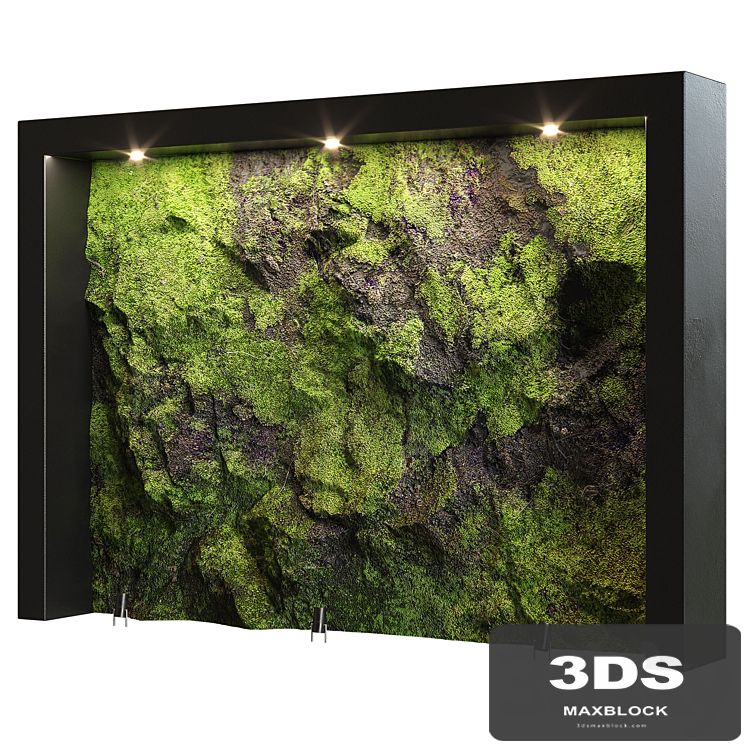 green natural stone wall1