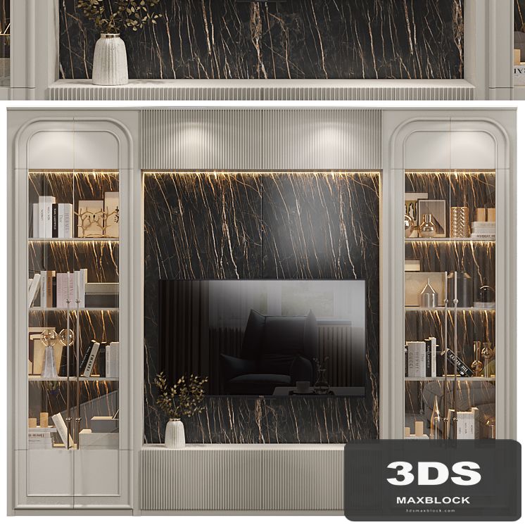Neoclassical TV wall 018