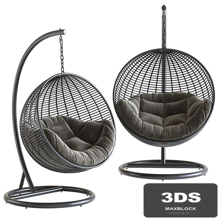 Fotel wiszący Cocoon De Luxe, czarny