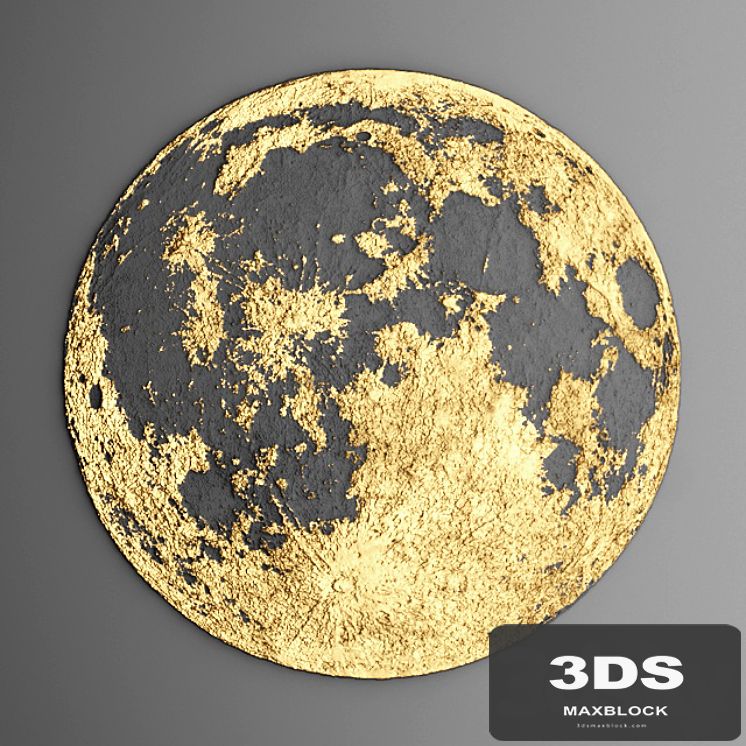 Decor for wall. Panel. Moon.